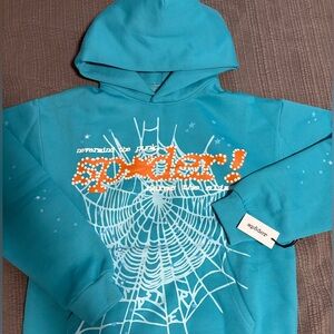 Cyan V2 Sp5der Hoodie